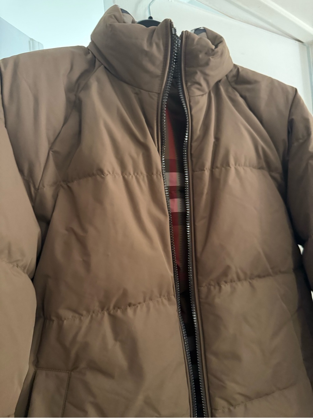 Burberry Brown and Brown Reversible Classic Check Puffer Jacket - Picture 7 of 11
